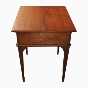 Oak and Tooled Leather Pop-Up Writing Desk from Asprey & Co. London, 1920s