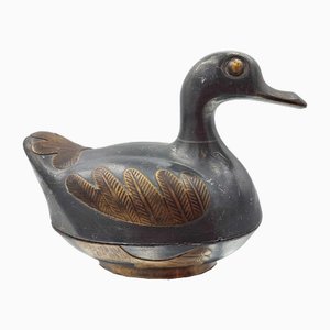 Vintage Duck Jewelry Container, 1950s