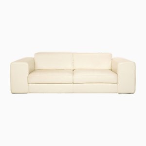 Avenue 2-Sitzer Ledersofa in Creme von Who's Perfect