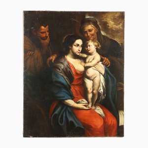 Después de Rubens, Sagrada Familia con Santa Ana, década de 1600, óleo sobre lienzo