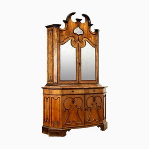 Baroque Veneer Cupboard with Mirror