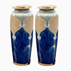 Stoneware Vases from Royal Doulton, Set of 2
