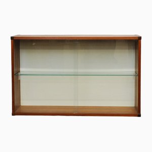 Mid-Century Floating Display Cabinet in Teak and Glass, 1960s