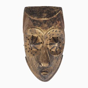 African Mask Kuba Babuka in Wood and Pigments, 20th Century