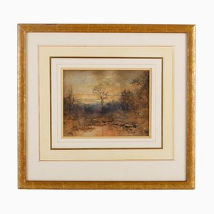 Ernest Designolle, Landscape, Pen and Watercolour on Paper, Early 20th Century, Framed