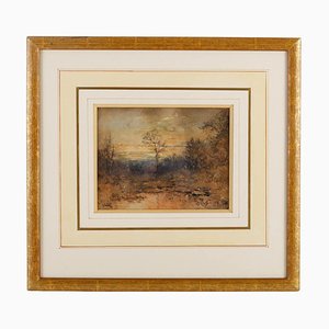 Ernest Designolle, Paysage, Plume et Aquarelle sur Papier, Début du 20e Siècle, Encadré