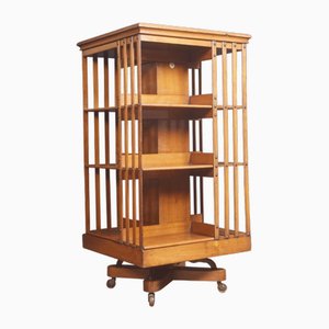 Walnut Revolving Bookcase by Maple and Co, 1890s