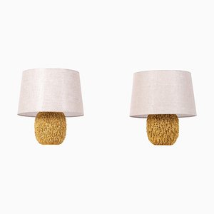 Chamotte Table Lamps attributed to Gunnar Nylund, Sweden, 1950s, Set of 2