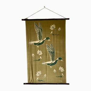 Chinesischer Seidenvogel Bambus Wandbehang