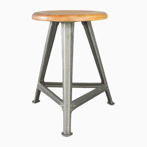 Industrial Factory Stool by Rowac, 1930s
