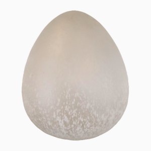 Mid-Century Egg Tischlampe aus Glas