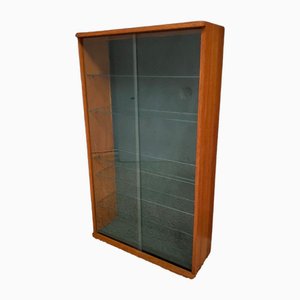 Display Cabinet with Two Doors and Glass Shelves, 1960s