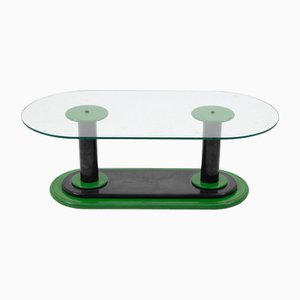 Table Basse en Métal et Verre, 1970s