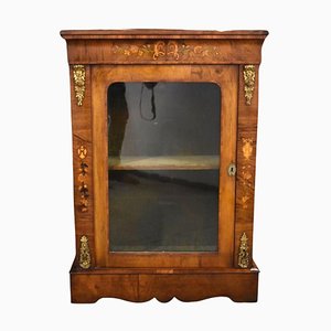 Victorian Walnut and Marquetry Pier Cabinet, 1860s