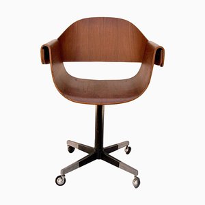Genziana Desk Chair attributed to Industria Legni Curvati Lissone, 1958