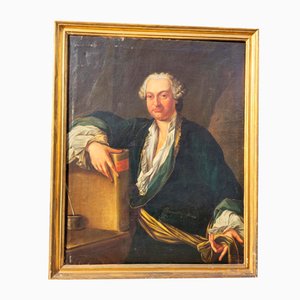Portrait of a Scholar, 18th Century, Oil on Canvas, Framed