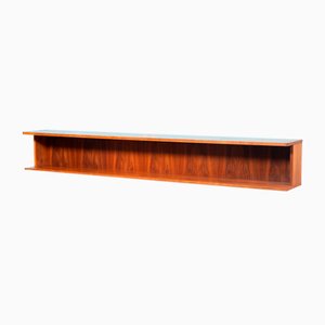 Minimalistisches schwebendes Mid-Century U Regal aus Teak von Wilhelm Renz, 1960er