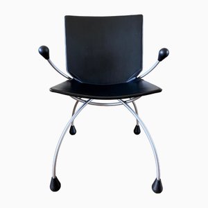 Black Leather Chair attributed to Karel Boonzaaier and Pierre Mazairac