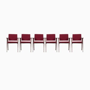 Model Luisa Armrest Chairs by Franco Albini for Poggi, Pavia Italy, 1955, Set of 6