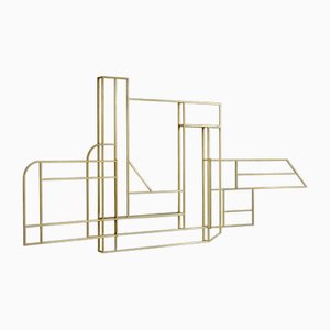 Foldwork Triptych in Brass by Studio Berg
