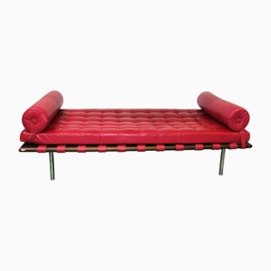 Vintage Sofa aus rosa Leder