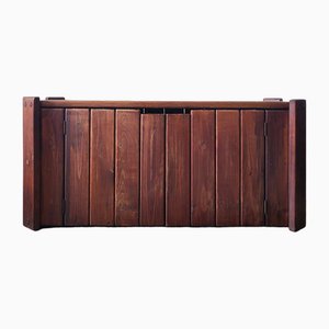 Brutalistisches Sideboard aus Holz, 1970er