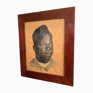 Portrait of Young African Man, 1940, Drawing on Paper