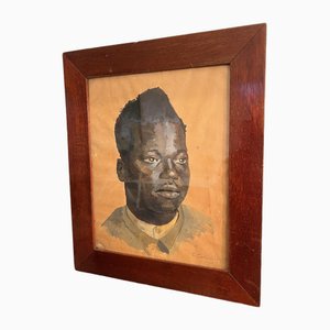 Retrato de joven africano, 1940, Dibujo en papel