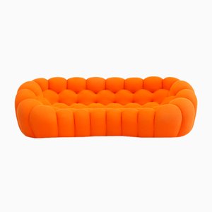 Orange Curved Bubble Sofa from Roche Bobois