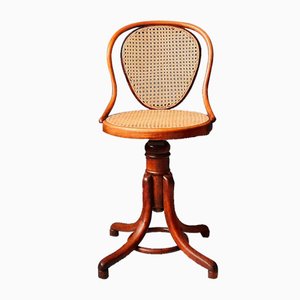 Nr. 1 - Nr. 5101 Drehbarer Hocker mit Rückenlehne von Thonet, 1900er