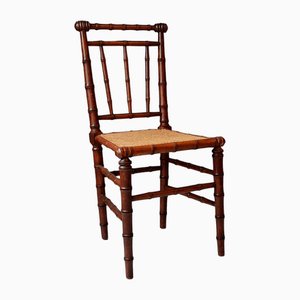 Side Chair in Rattan and Faux Bamboo, 1900s