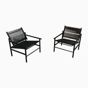Set of Fly Line Armchairs by Giandomenico Belotti for CMP Padova, 1980s