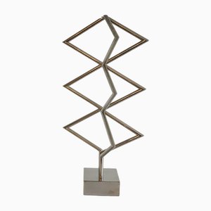 Yaacov Agam, 3 X 3 Interplay Kinetic Sculpture, 1970, metallo argentato