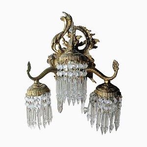 Louis XV Baccarat Crystal Dolphin Sconce