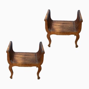 Sgabelli vintage in teak, set di 2