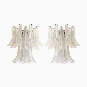 Transparent Diamanted Murano Glass Selle Wall Sconces by Simoeng, Set of 2