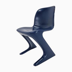 Mid-Century Blue Kangaroo Chair attributed to Ernst Moeckl, Germany, 1968