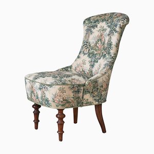 Scandinavian Emma Slipper Chair in Sanderson Textile, Early 20th Century