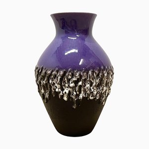 Brutalist Purple Fat Lava Ceramic Vase from Carstens Tönnieshof, Germany, 1970s