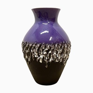 Vase Fat Lava Brutaliste Violet en Céramique de Carstens Tönnieshof, Allemagne, 1970s