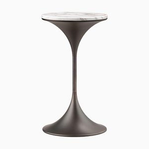 Daperly Tall Carrara Brown Side Table by Paolo Rizzato