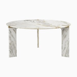 Eighty Round White Dining Table by Lorenza Bozzoli