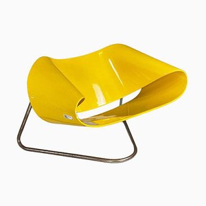CL9 Ribbon Lounge Chair in Yellow by Franca Stagi and Cesare Leonardi for Elco, 1969