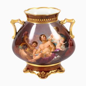 Vaso antico Royal Vienna in porcellana dipinto a mano