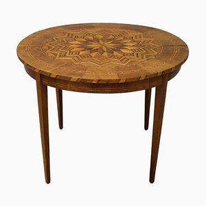 19th Century Louis Philippe Sorrento Walnut Parquetry Center Table