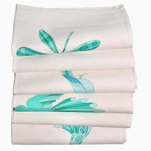 Donna Aqua Napkins in Cotton and Linen by Alto Duo, Set of 6