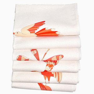 Napkins Donna Corail in Cotton and Linen by Alto Duo, Set of 6
