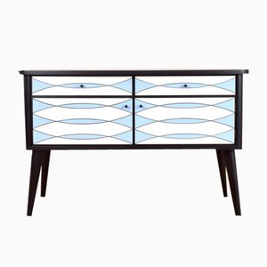 Mid-Century German Op-Art Hand-Painted Sideboard, 1960s