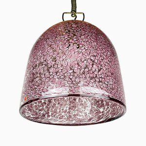 Neverrin Pendant Lamp in Pink Murano Glass by Gae Aulenti for Vistosi, Italy, 1970s