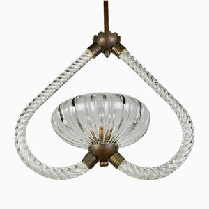 Lampadario in Murano attribuito a Ercole Barovier Barovier & Toso, Italia, anni '50